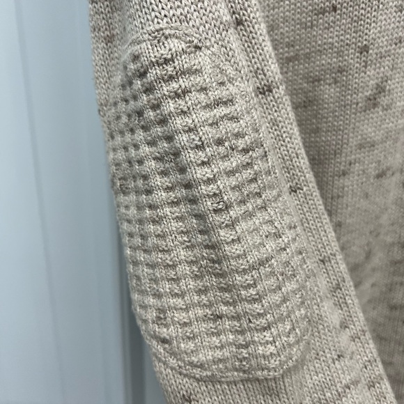 JB Holt the Lincoln sweater medium cotton knit toggle button mock neck tan - Picture 9 of 12